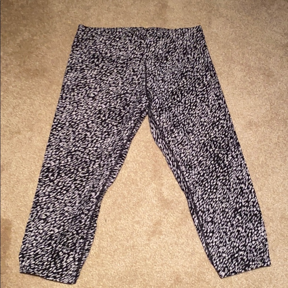 Calvin Klein Speckle Print B/W Leggings (Large)